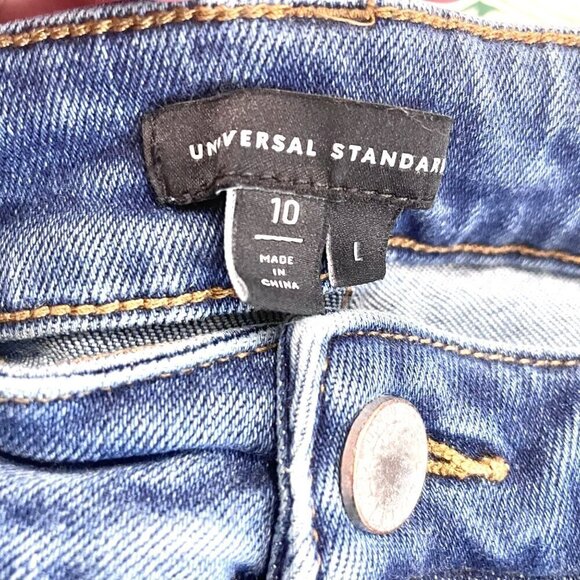 Universal Standard Etta High Rise Straight Leg Jeans 28 Inch Aged Indigo Size 10 - Picture 3 of 9